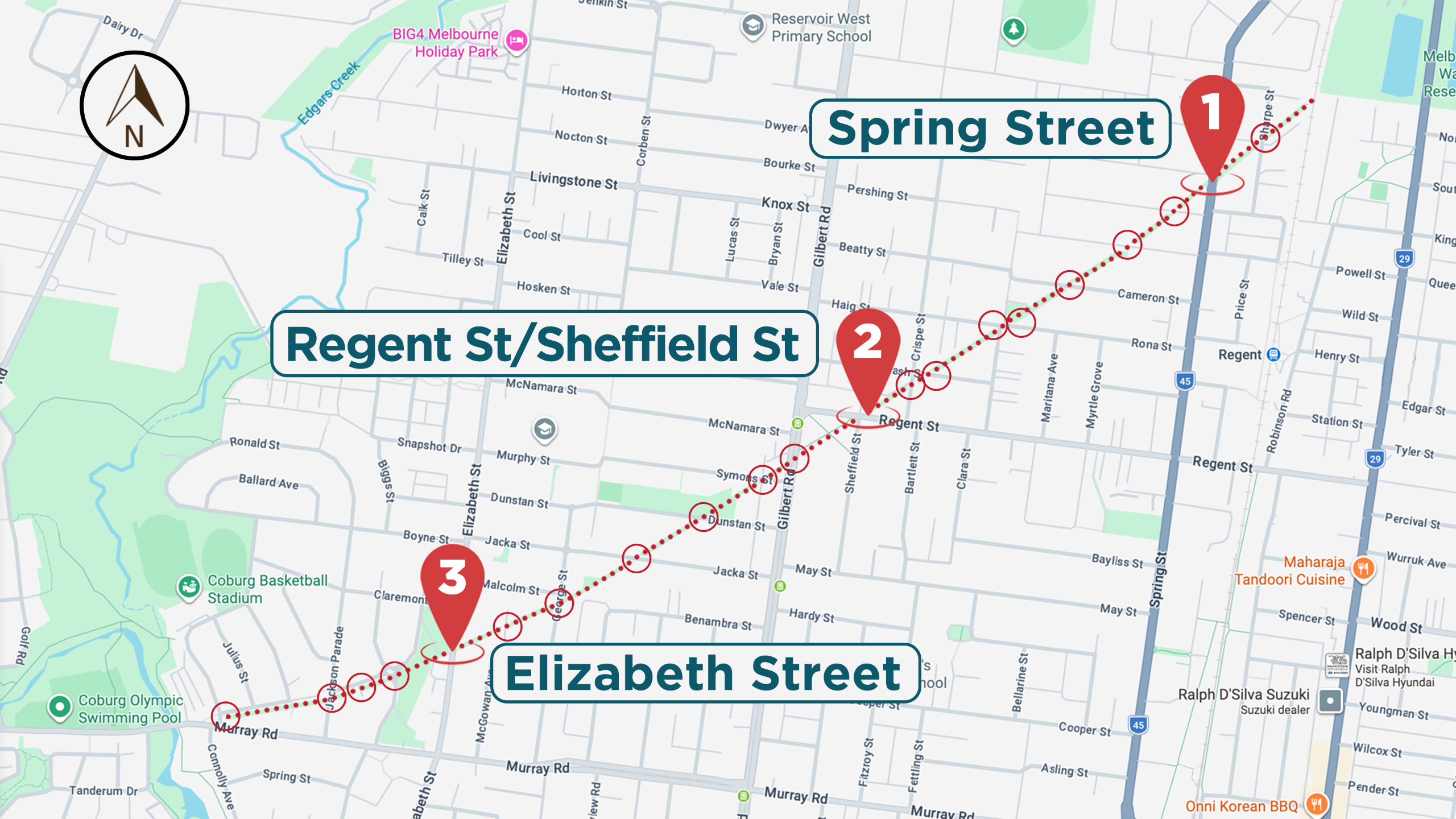 The trail extends this area - 5kms