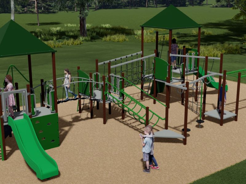 Image of a slide and climbing bars