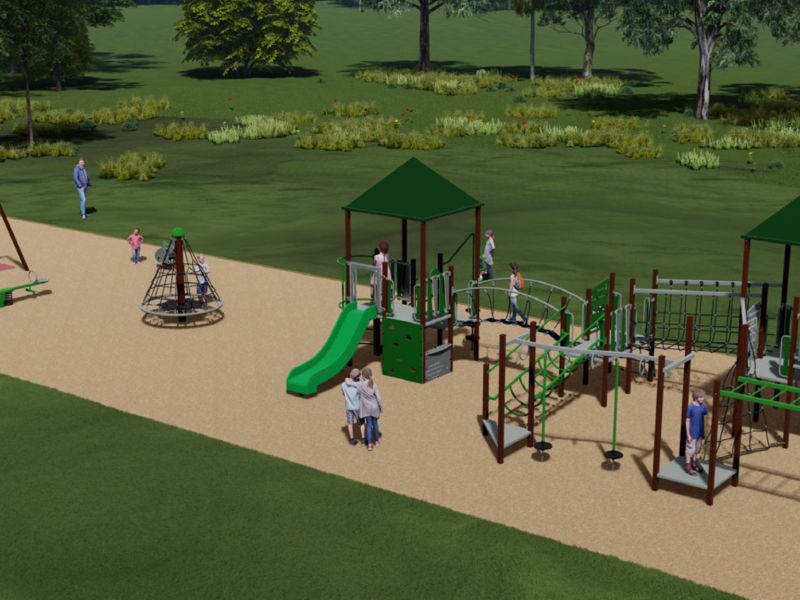 The slide and climbing equipment from different angle